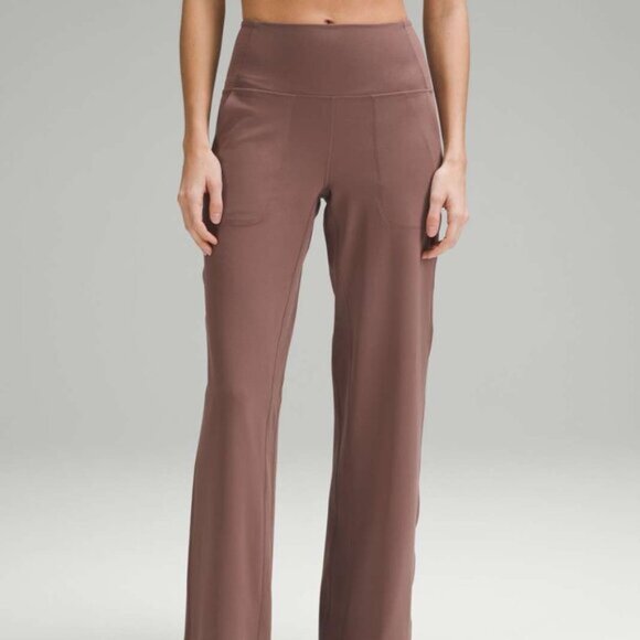 Lululemon Align High-Rise Wide-Leg Pant Size 14 Dark Oxide Brown Tan $128 - Picture 1 of 5